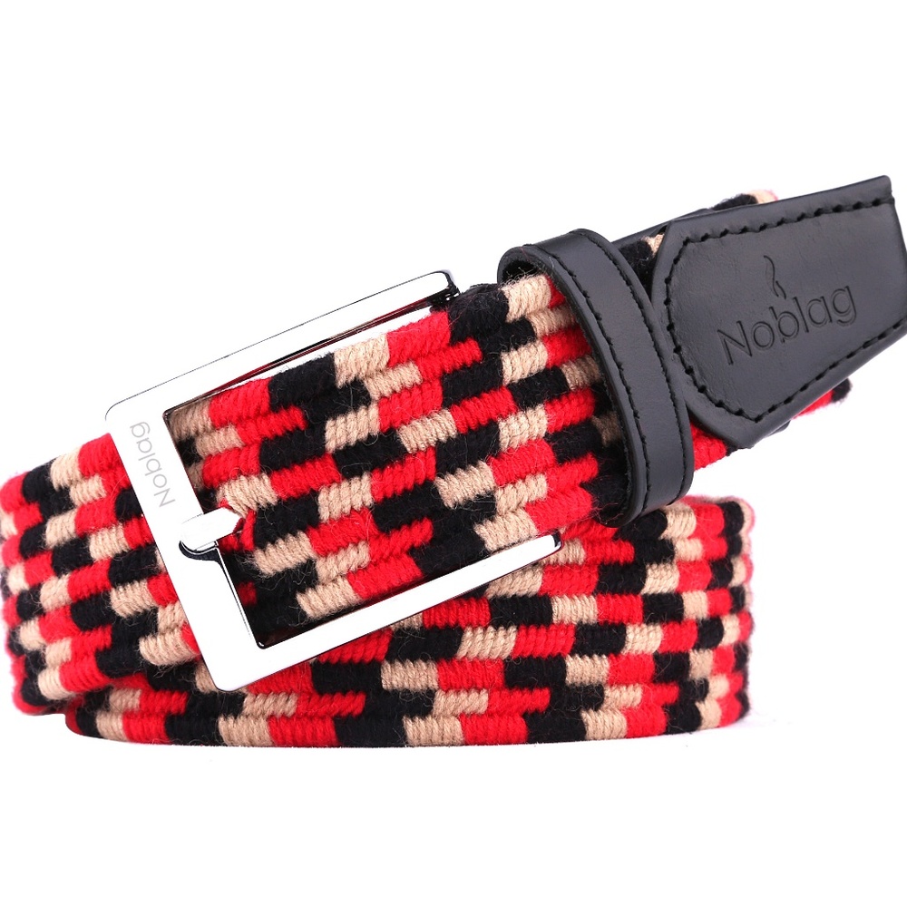 Noblag Woven Braided Leather Belts For Men